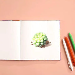 Floral Fabric Hardcover Blank Journal 80 Sheets Assorted