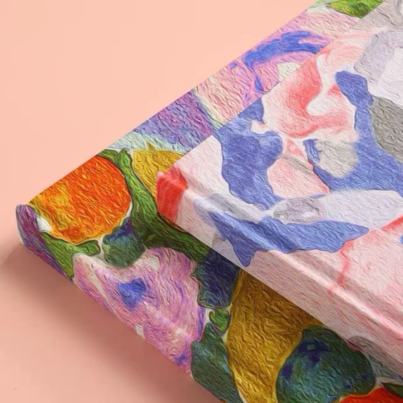 Floral Fabric Hardcover Blank Journal 80 Sheets Assorted