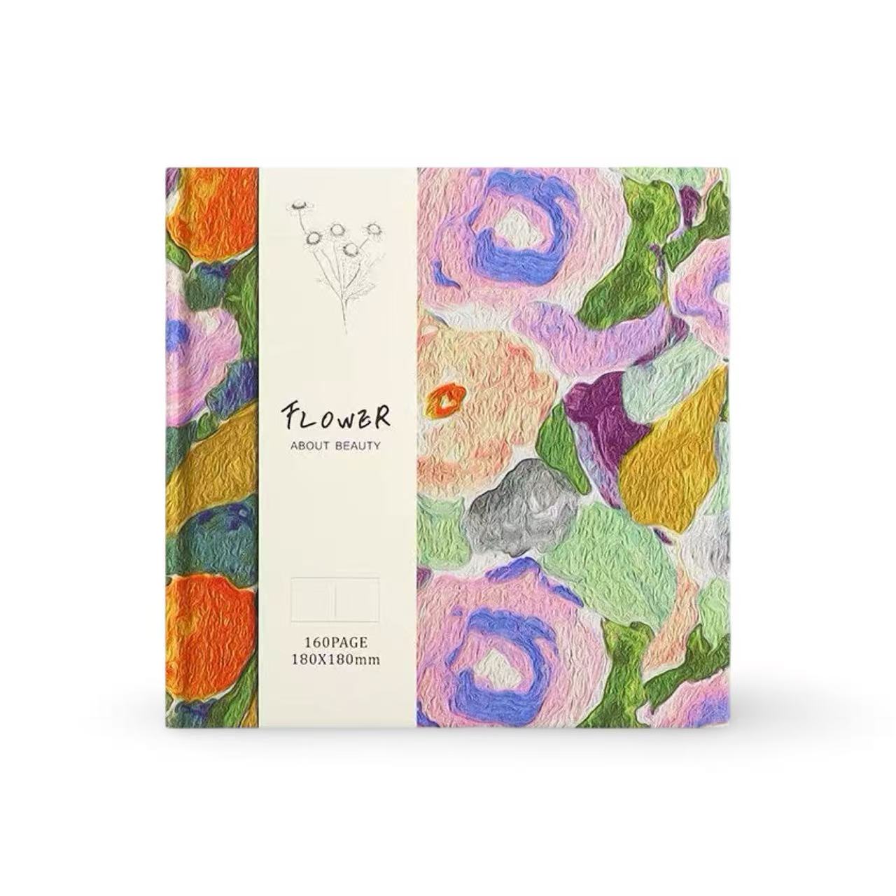 Floral Fabric Hardcover Blank Journal 80 Sheets Assorted