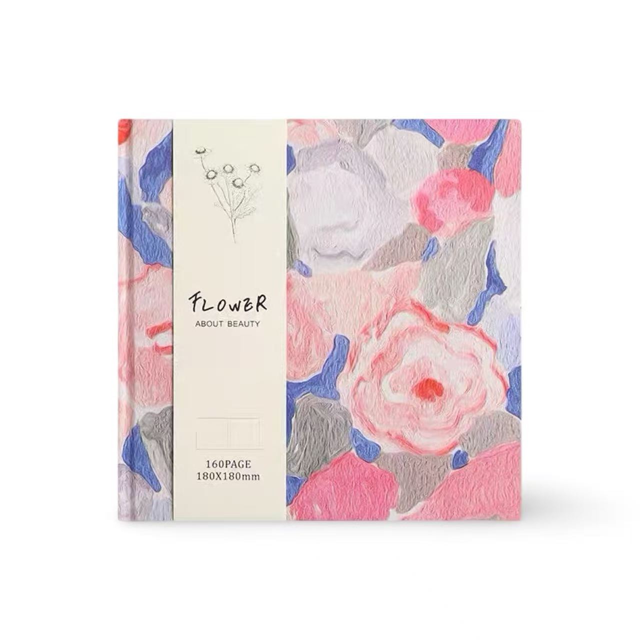 Floral Fabric Hardcover Blank Journal 80 Sheets Assorted
