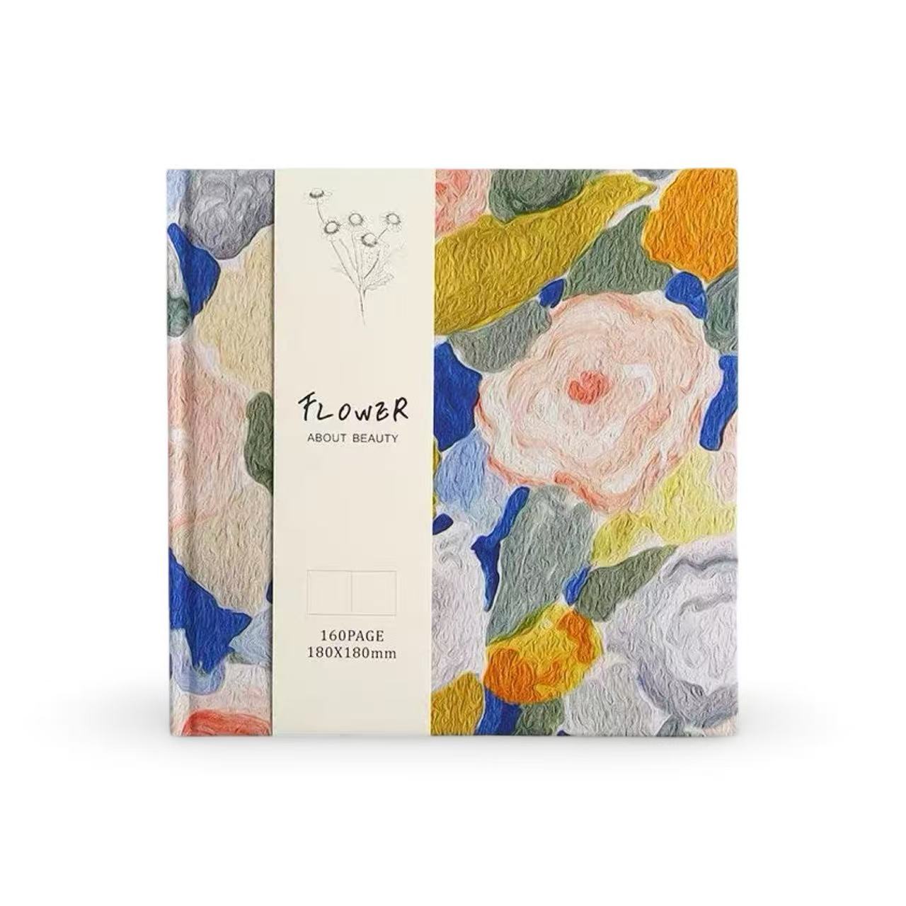 Floral Fabric Hardcover Blank Journal 80 Sheets Assorted