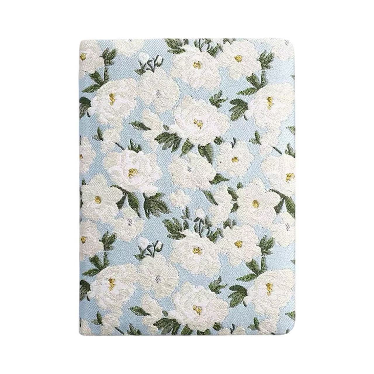 Embroidered Fabric Journal A6/B6 132 Sheets – Gardenia