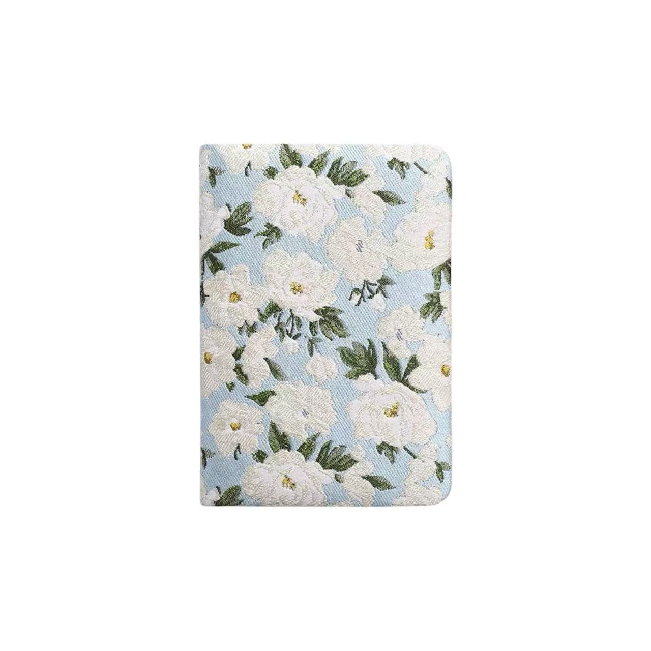 Embroidered Fabric Journal A6/B6 132 Sheets – Gardenia