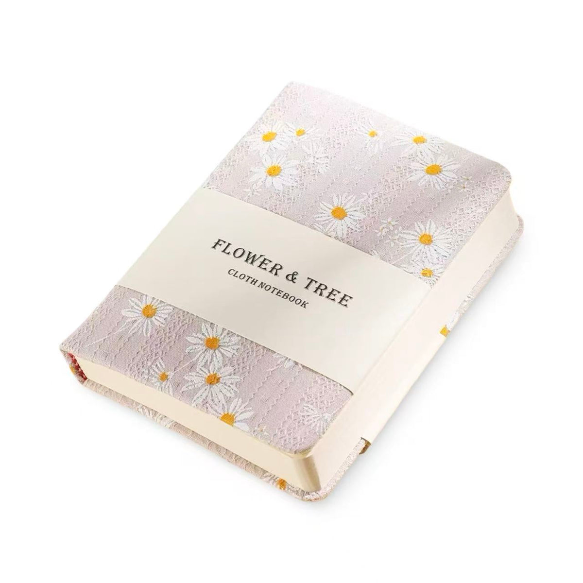 Embroidered Fabric Journal A6 132 Sheets – Daisy