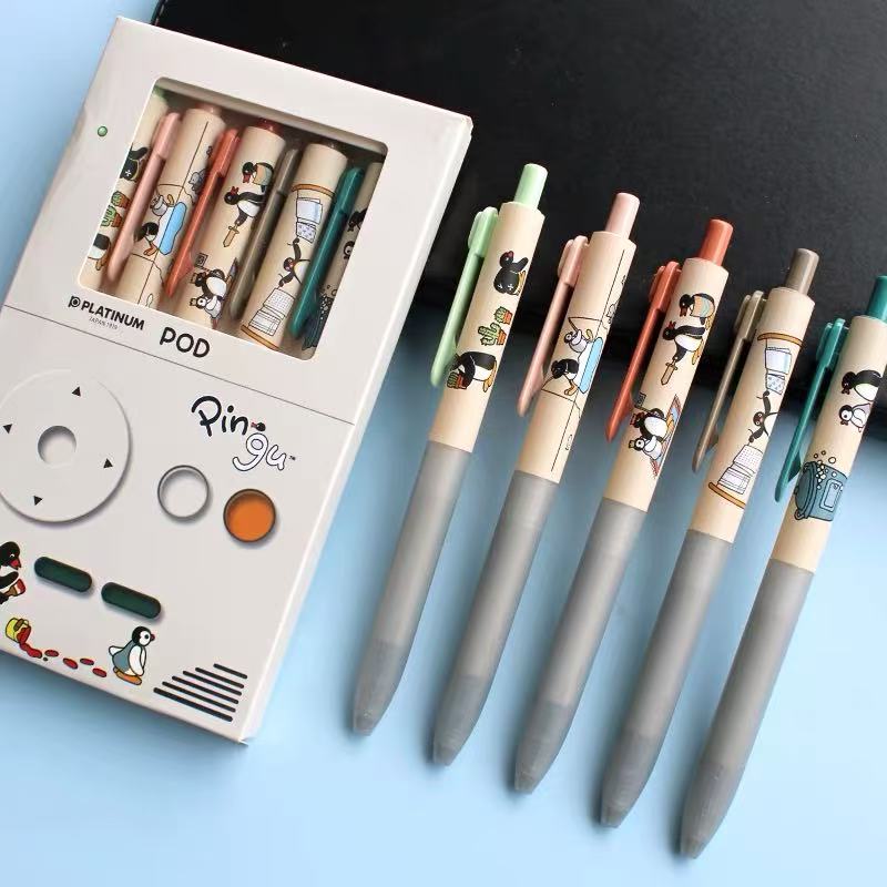 Platinum POD Pingu Gel Pen 0.5mm Black Ink