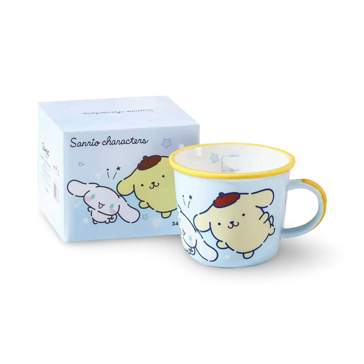 Sanrio Milk Measuring Cup 300ml – Cinnamoroll & Pompompurin