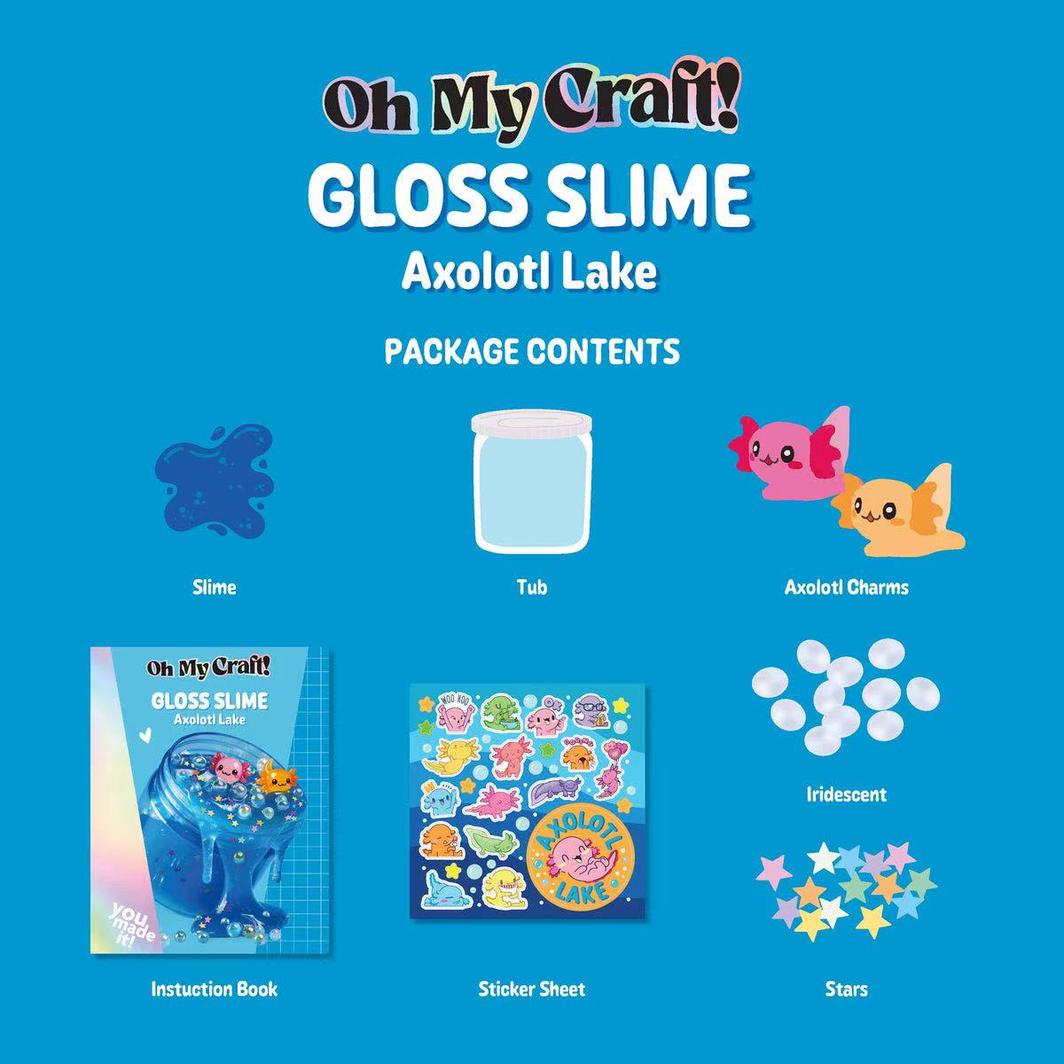 Oh My Craft Slime Kit- Axolotl Lake