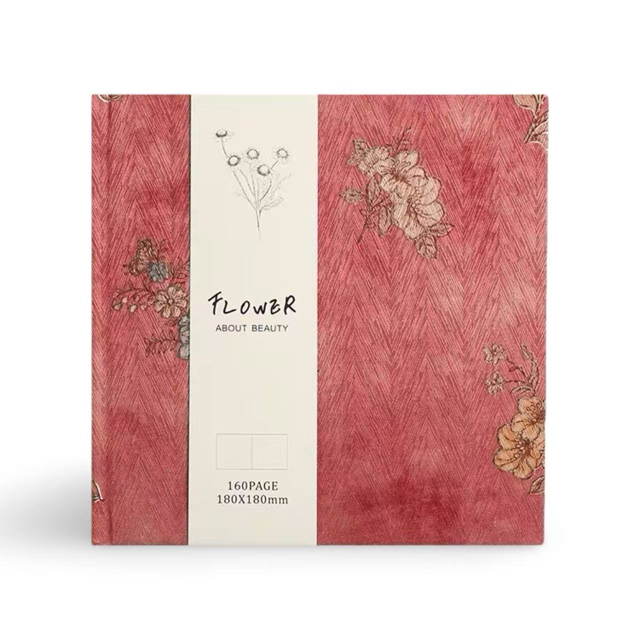 Flower × Fabric Square Journal Notebook 80 sheets