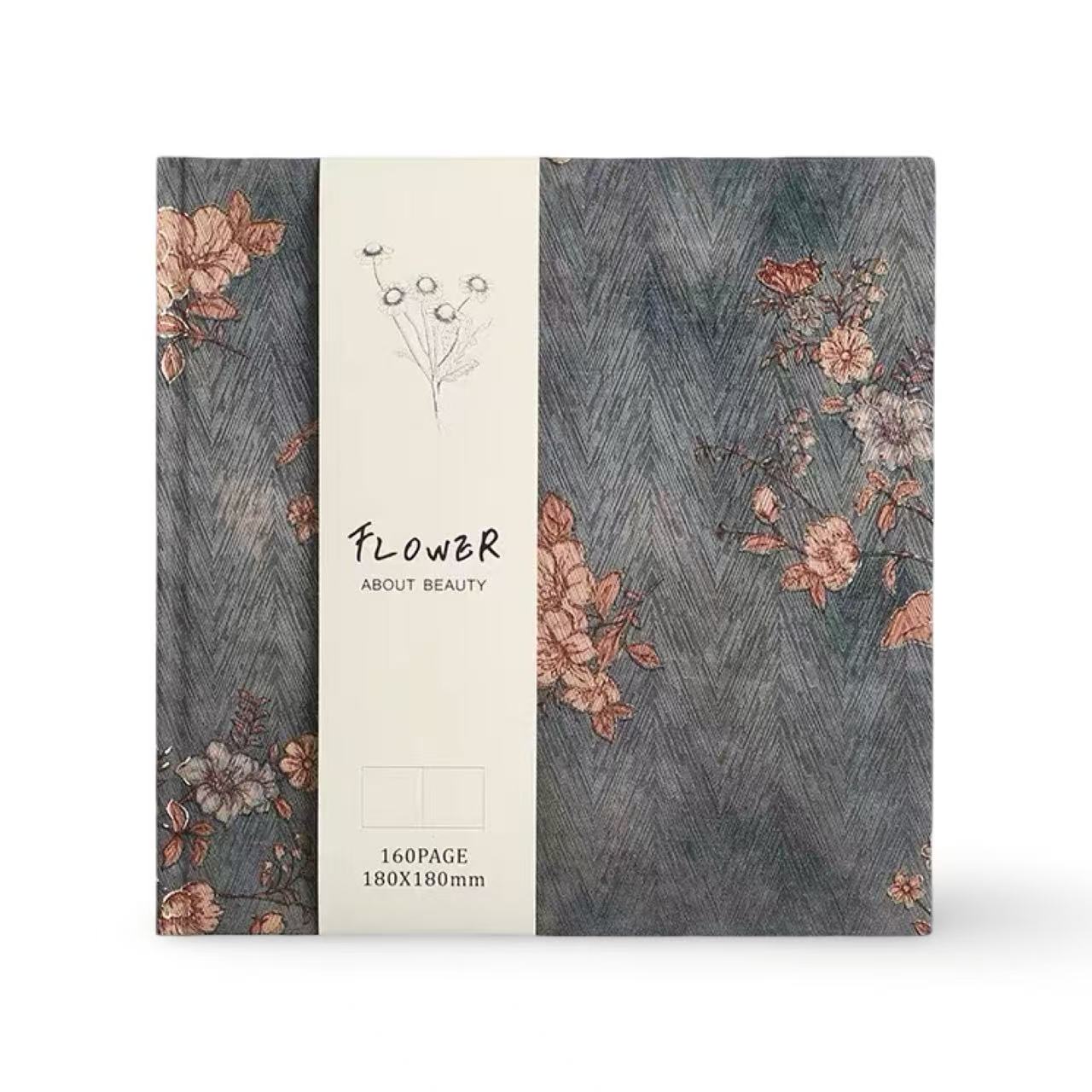 Flower × Fabric Square Journal Notebook 80 sheets
