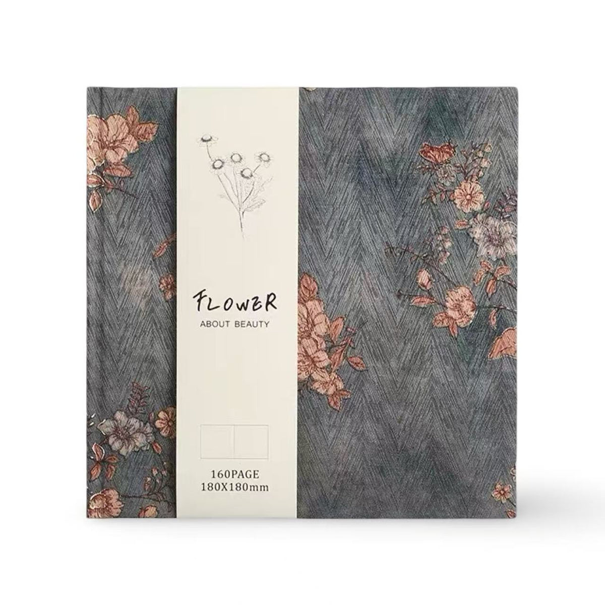Flower × Fabric Square Journal Notebook 80 sheets