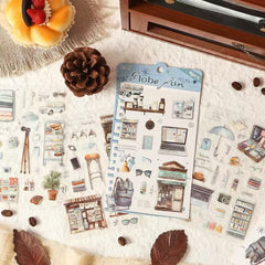 Travel Journal PVC Waterproof Sticker Set 4 Sheets