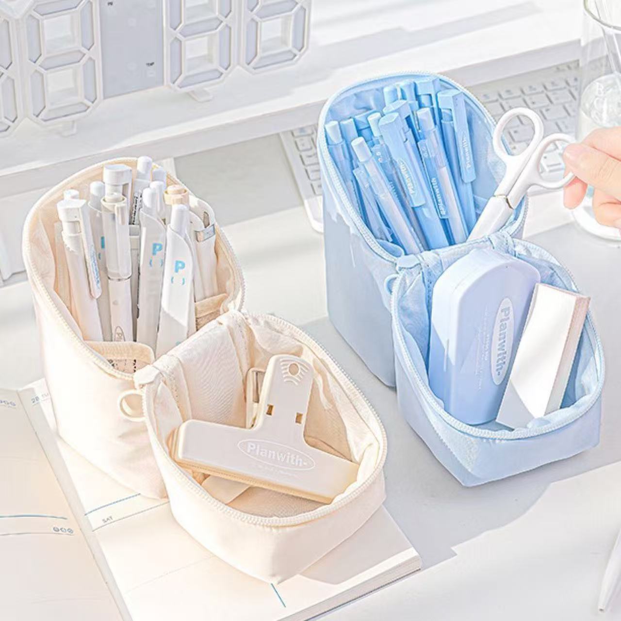 Planwith Large Capacity Standing Pencil Case – Butter