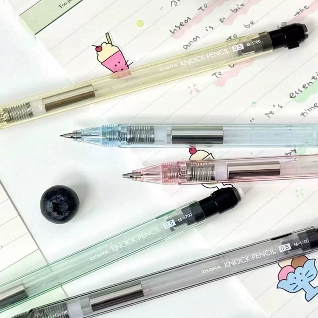 ZZEBRA Fruit Tea Series Limited Edition Transparent Hexagonal Shake Mechanical Pencil 0.5mm