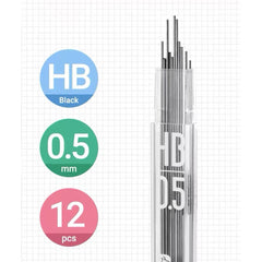 TURBO Macaron Mechanical Pencil HB 0.5mm with 12 Leads Set – Green