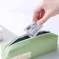 Transparent Mini Stapler with 830 Staples Set – White