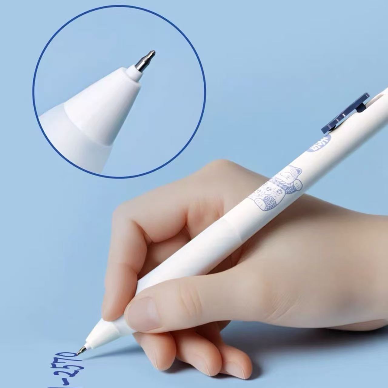 DOMI × Lucky Cat Erasable Gel Pen 0.5mm Blue Ink Assorted