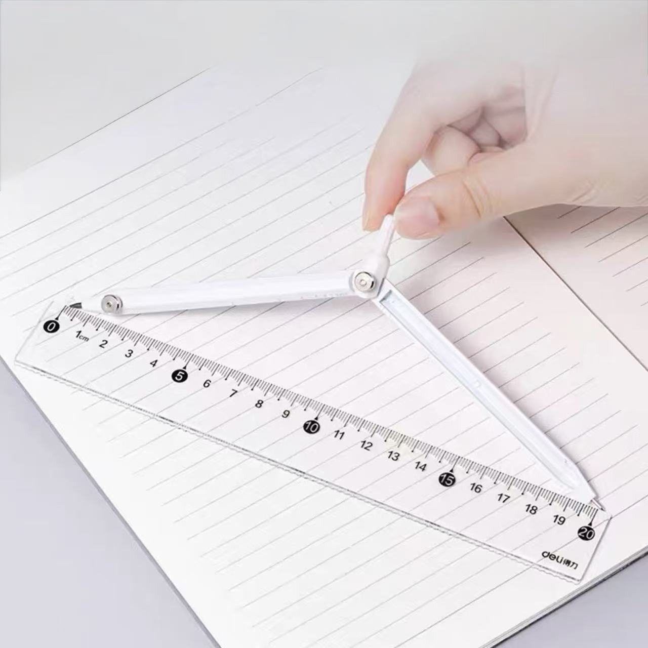 Deli Precision Compass with Radius Scale Set – Black