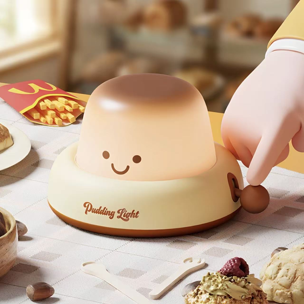 Caramel Pudding Rechargeable Night Light