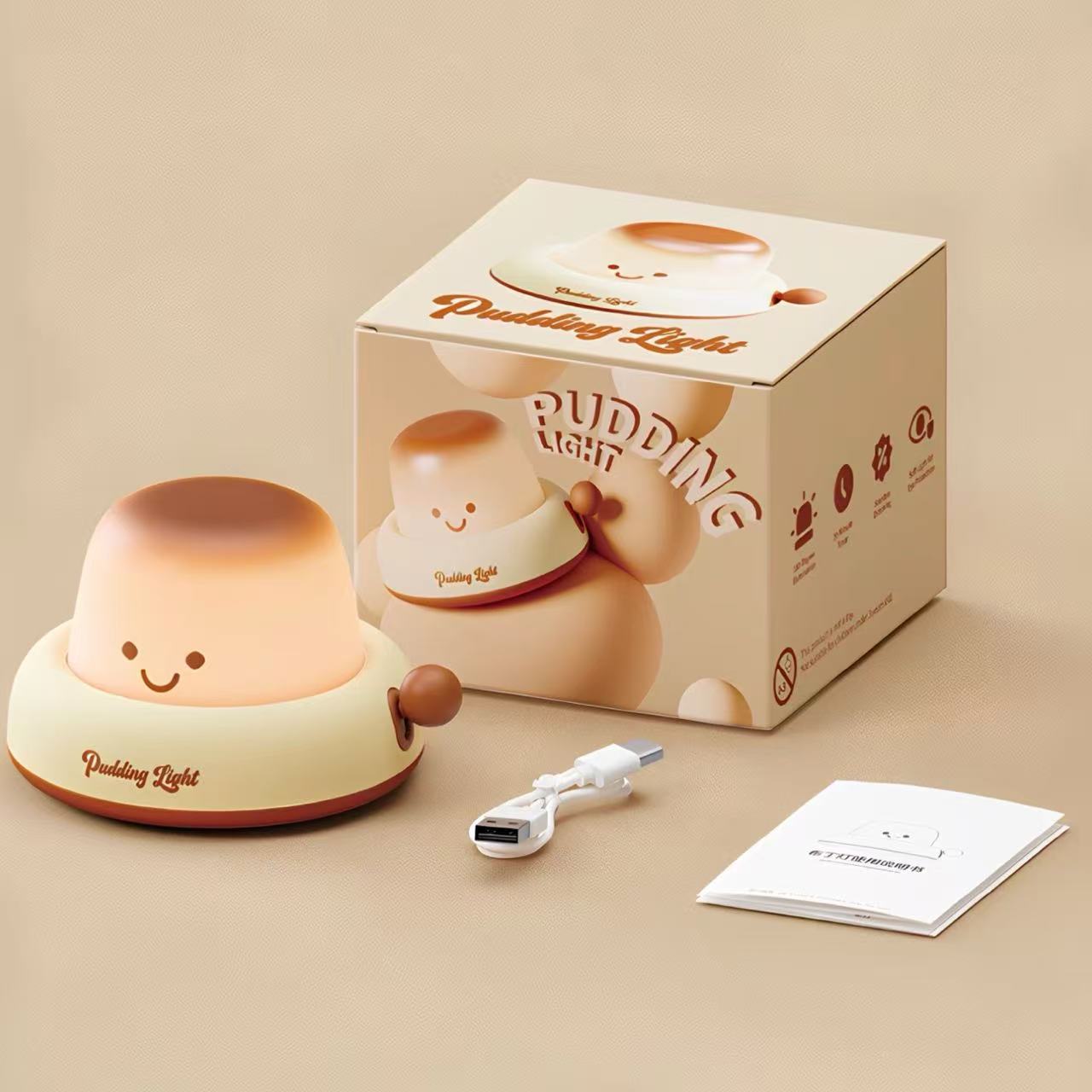 Caramel Pudding Rechargeable Night Light
