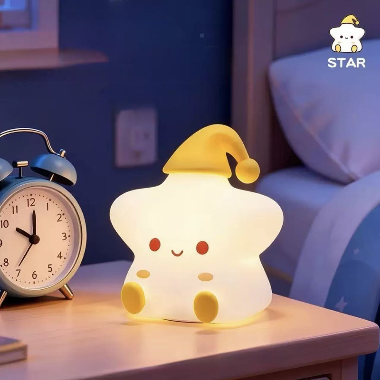 Little Star Squishy Silicone Rechargeable Night Light