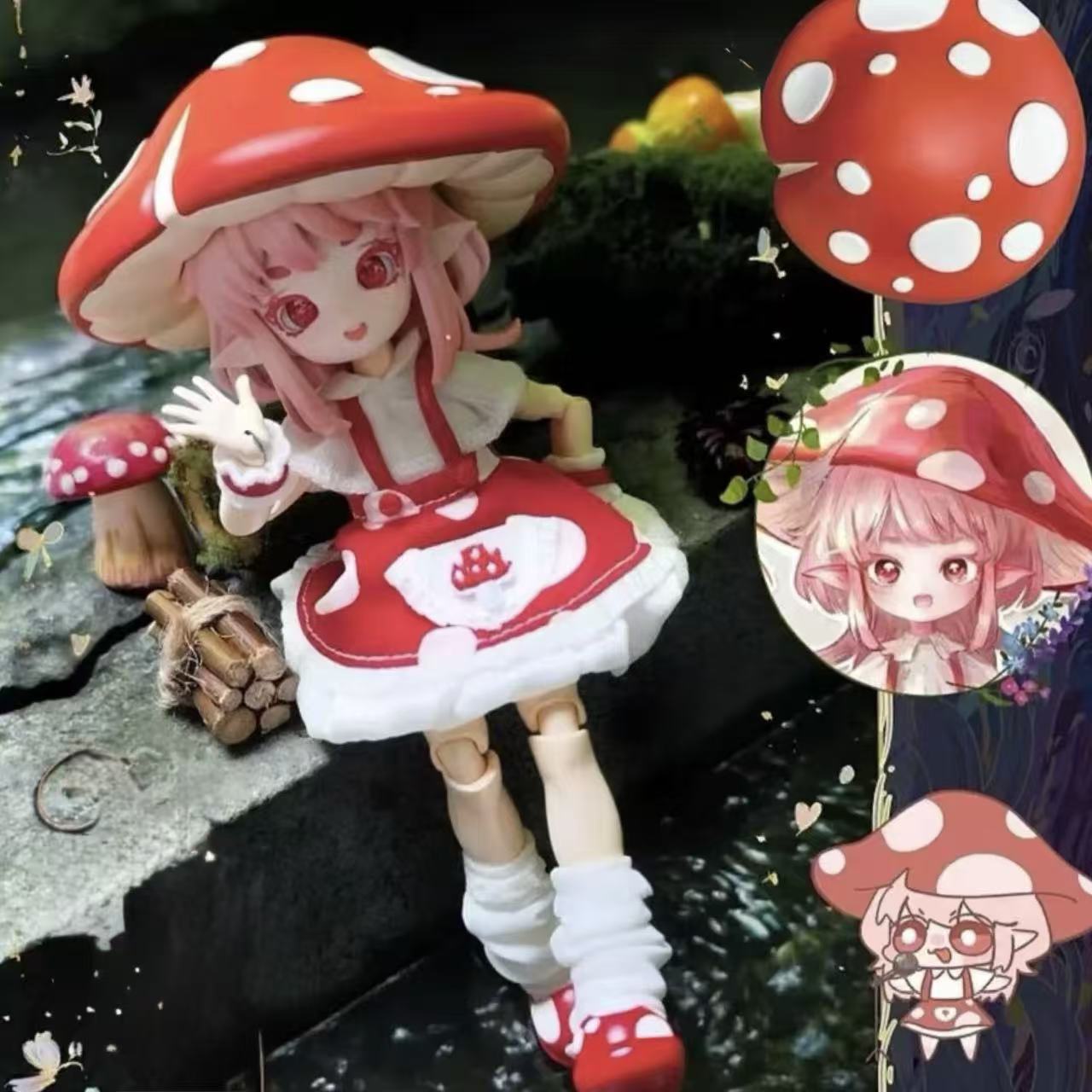 Mushroom Fairy Girl Series BJD Articulated Doll Blind Box