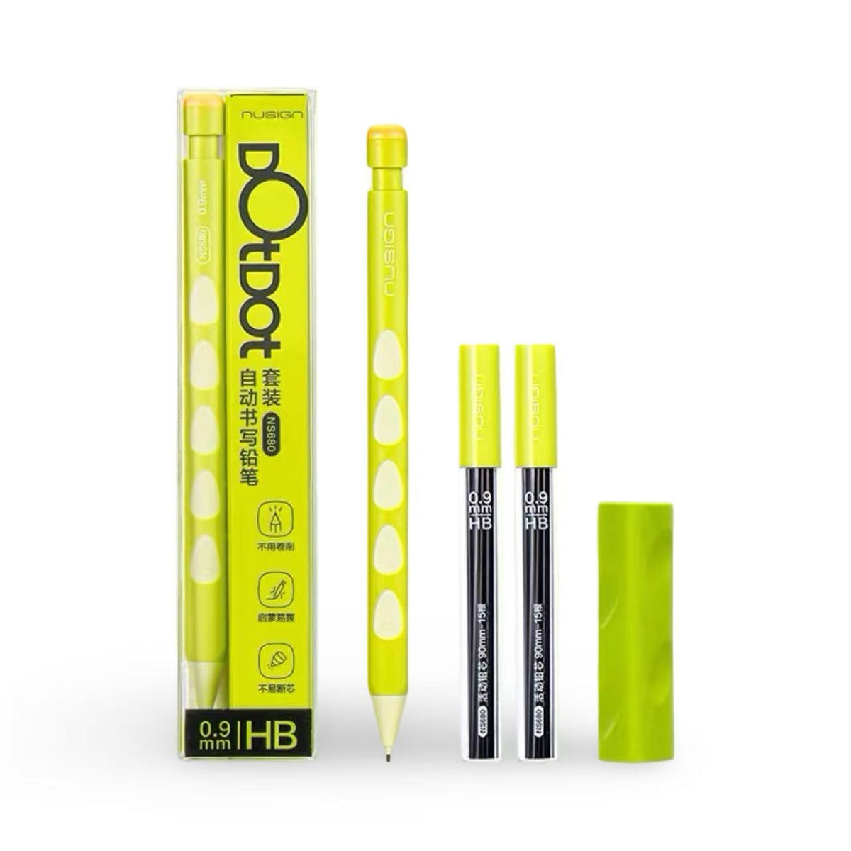 NUSIGN Dot Dot Mechanical Pencil 0.9mm Set – Green