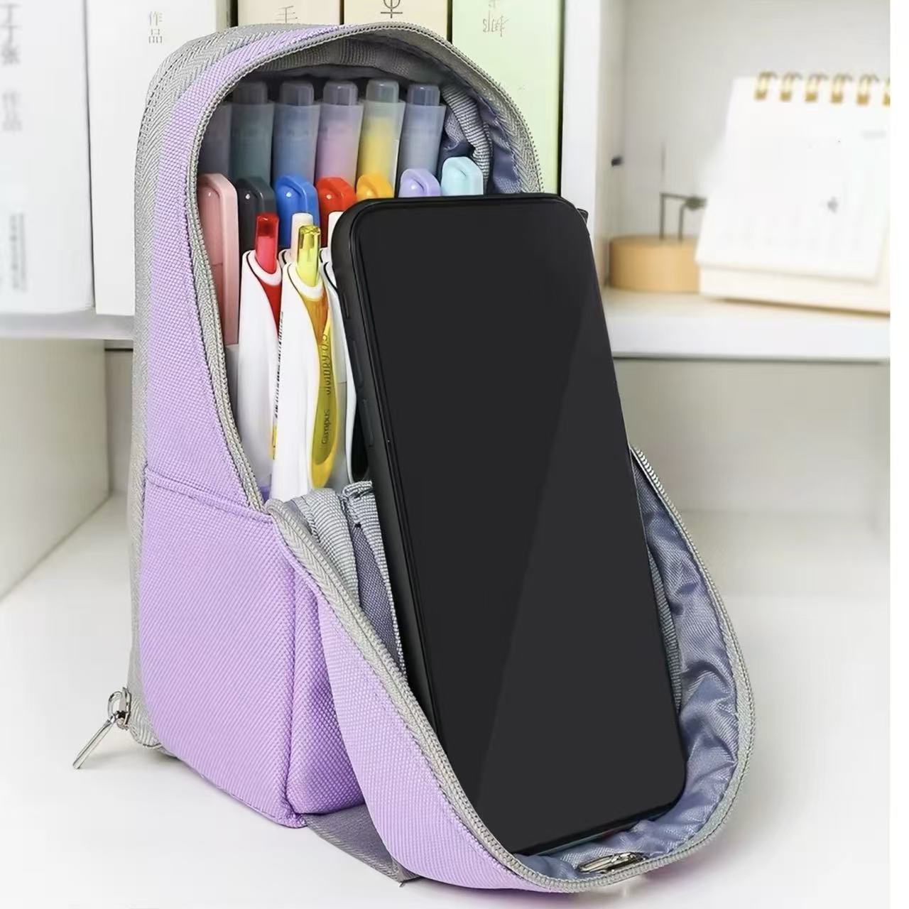 KOKUYO Multifunction Transformable Pencil Case – Light Purple
