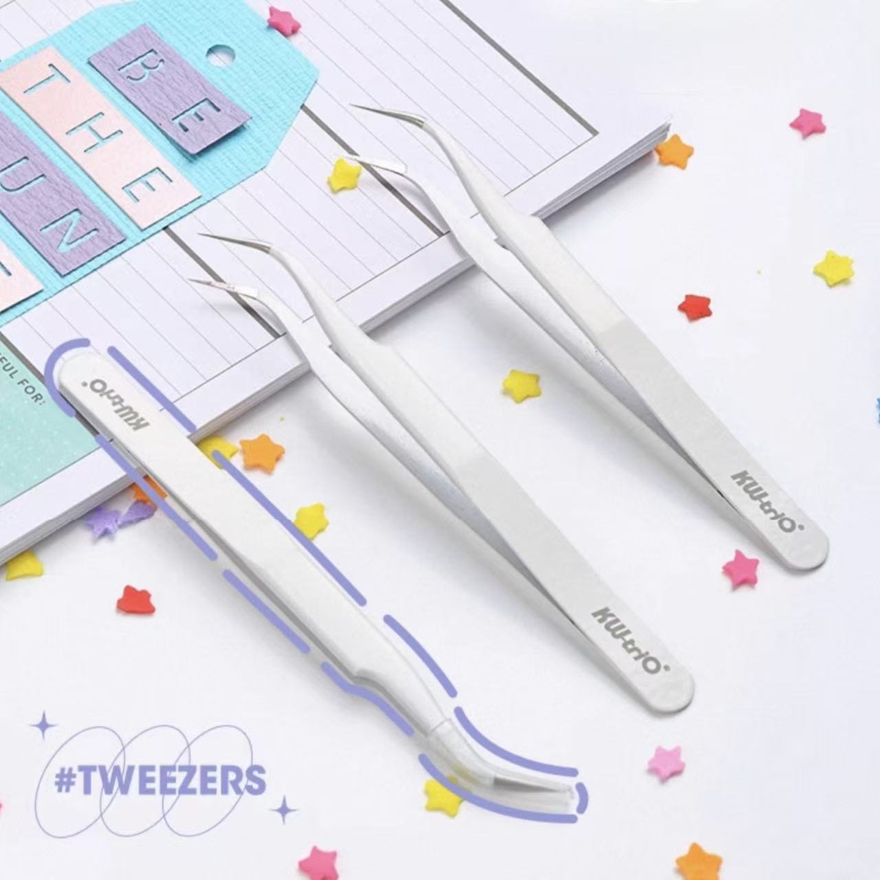 KW-triO Crafting Tweezers – Curved Tip