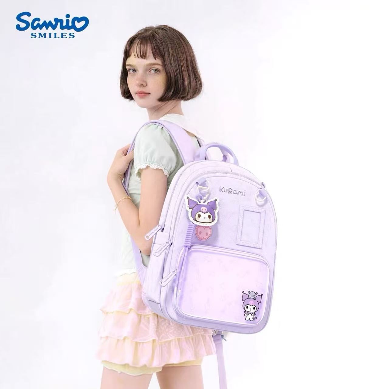 Sanrio Kuromi Backpack with Transparent Display Panel