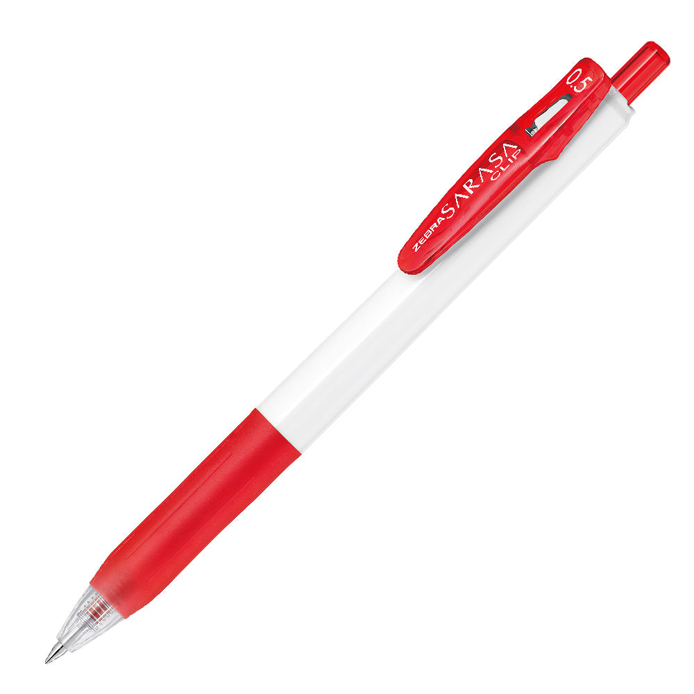 Zebra SARASA CLIP White Gel Pen 0.5mm Red