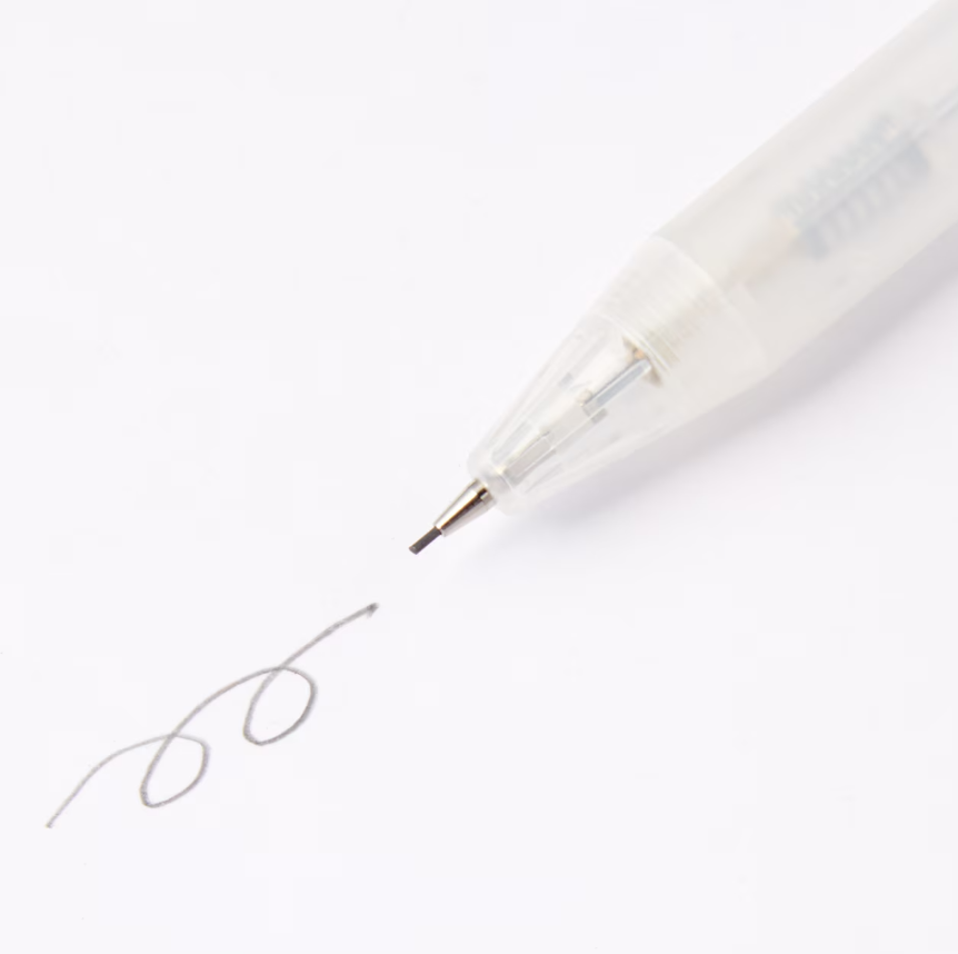 MUJI Mechanical Pencil 0.5mm with Rubber Grip - Semi Transparent
