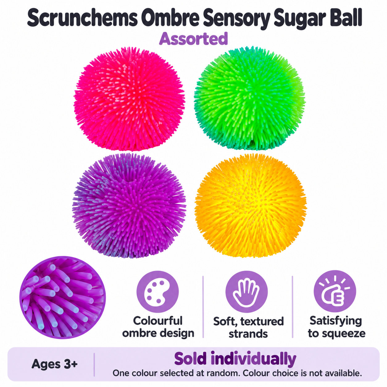 Scrunchems Ombre Sensory Sugar Ball Assorted