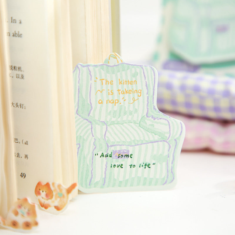 Stationery - Mr. Paper Cream roll Kitten Sticky Notes – 30pcs + 4×30pcs - Goodie Goodie