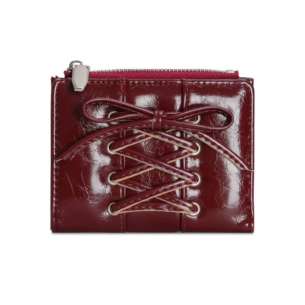 Bowknot Strap Wallet-Burgundy