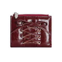 Bowknot Strap Wallet-Burgundy