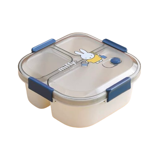 Lunch Boxes & Bags - Miffy Square Bento Lunchbox – 1100ml Blue - Goodie Goodie