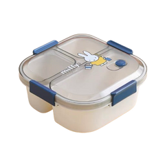 Lunch Boxes & Bags - Miffy Square Bento Lunchbox – 1100ml Blue - Goodie Goodie