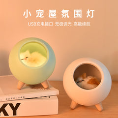 Kitten House Night Light-Blue