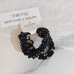 Bear Polka Dot Hair Tie Pack-Black