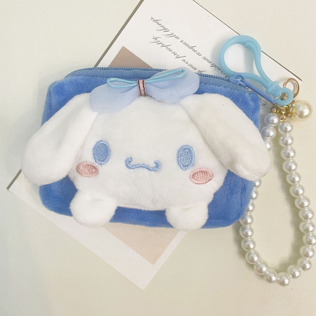 Bags & Storage - Cinnamoroll Coin Purse with Pearl Chain - Goodie Goodie