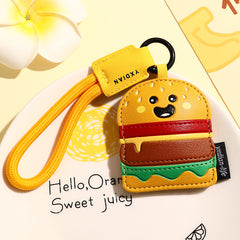 Leather Burger Keyring