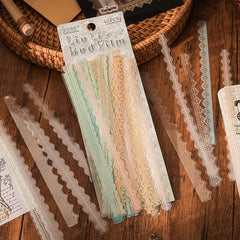 Lace Border Waterproof Stickers -40pieces