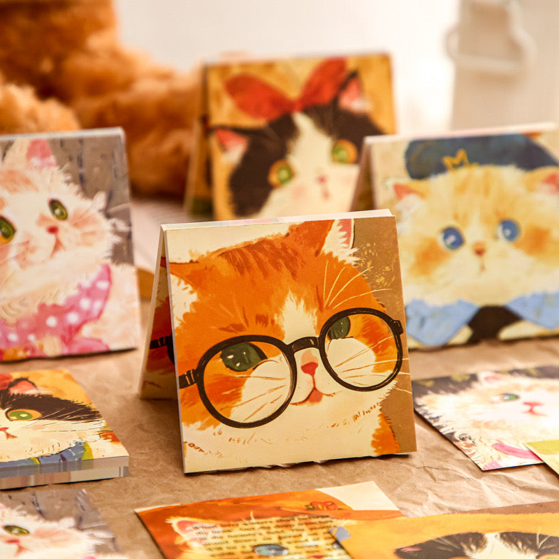 Stationery - Mr. Paper Cute Cat Note Pads – 60 Sheets Orange - Goodie Goodie