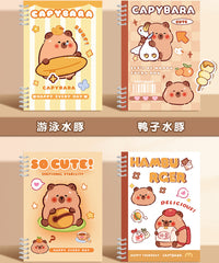 Capybara B5 Loose-Leaf Notebook-50 Sheets Assorted