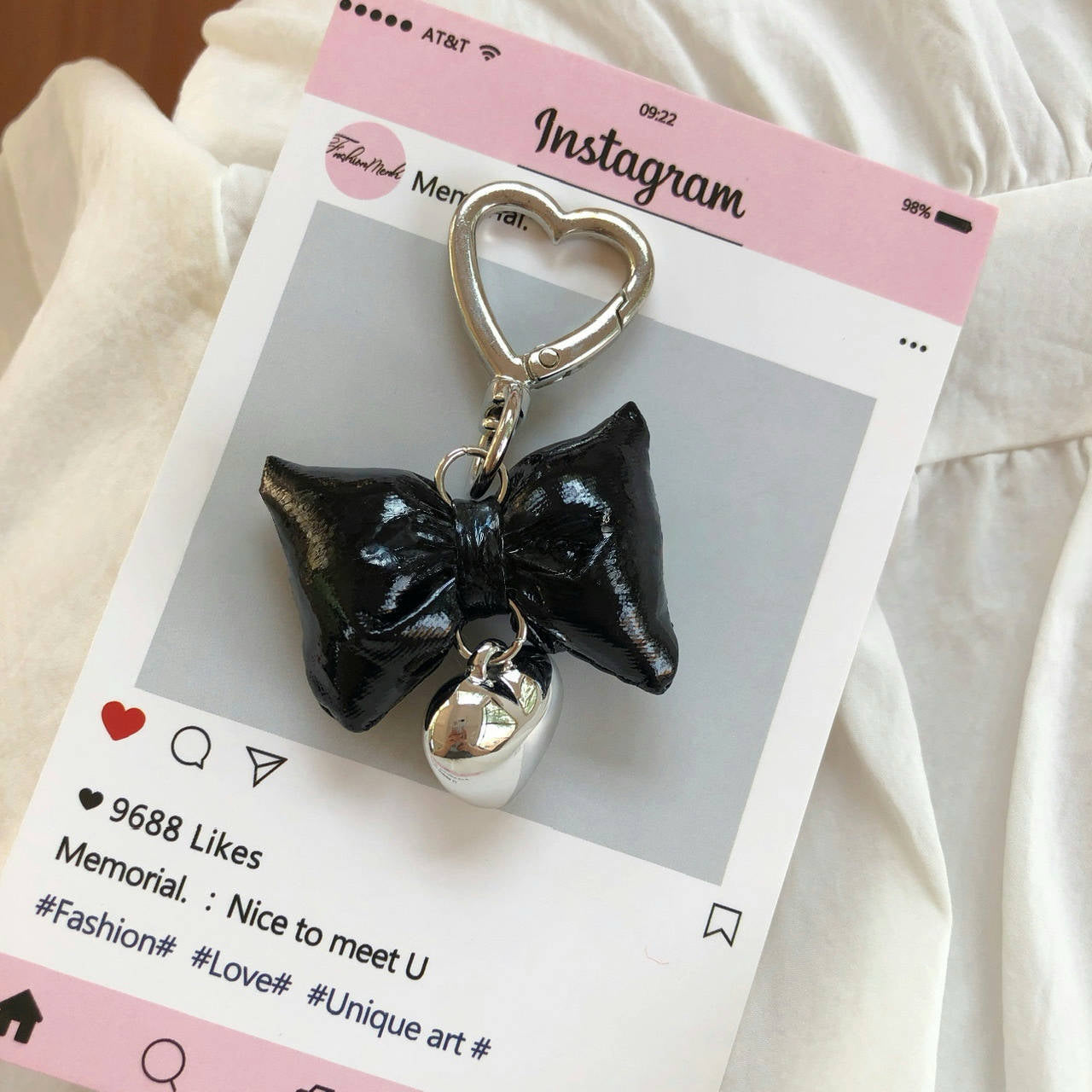 Bow Keyring-Black