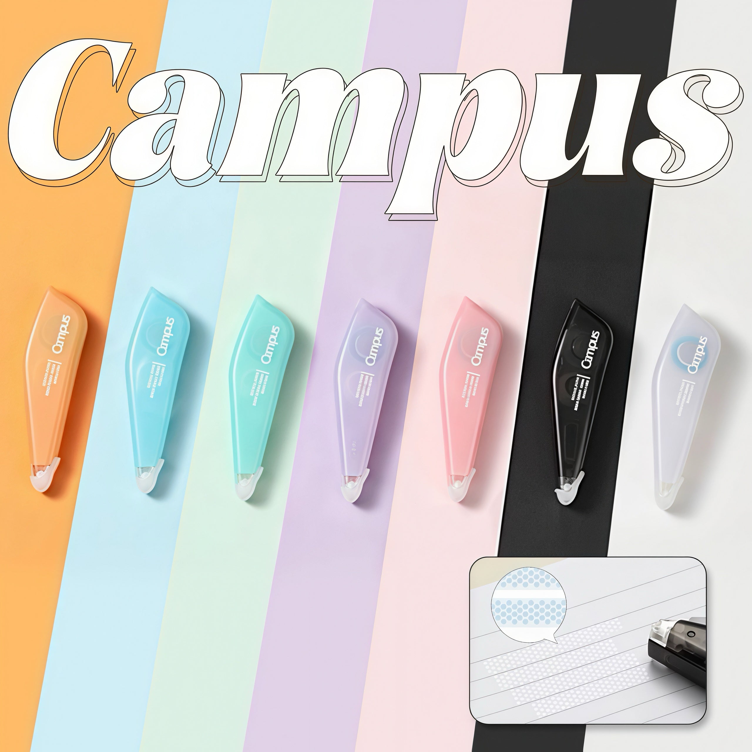 Campus Pen Sharp Dotliner Adhesive Tape Glue 6mm × 8m