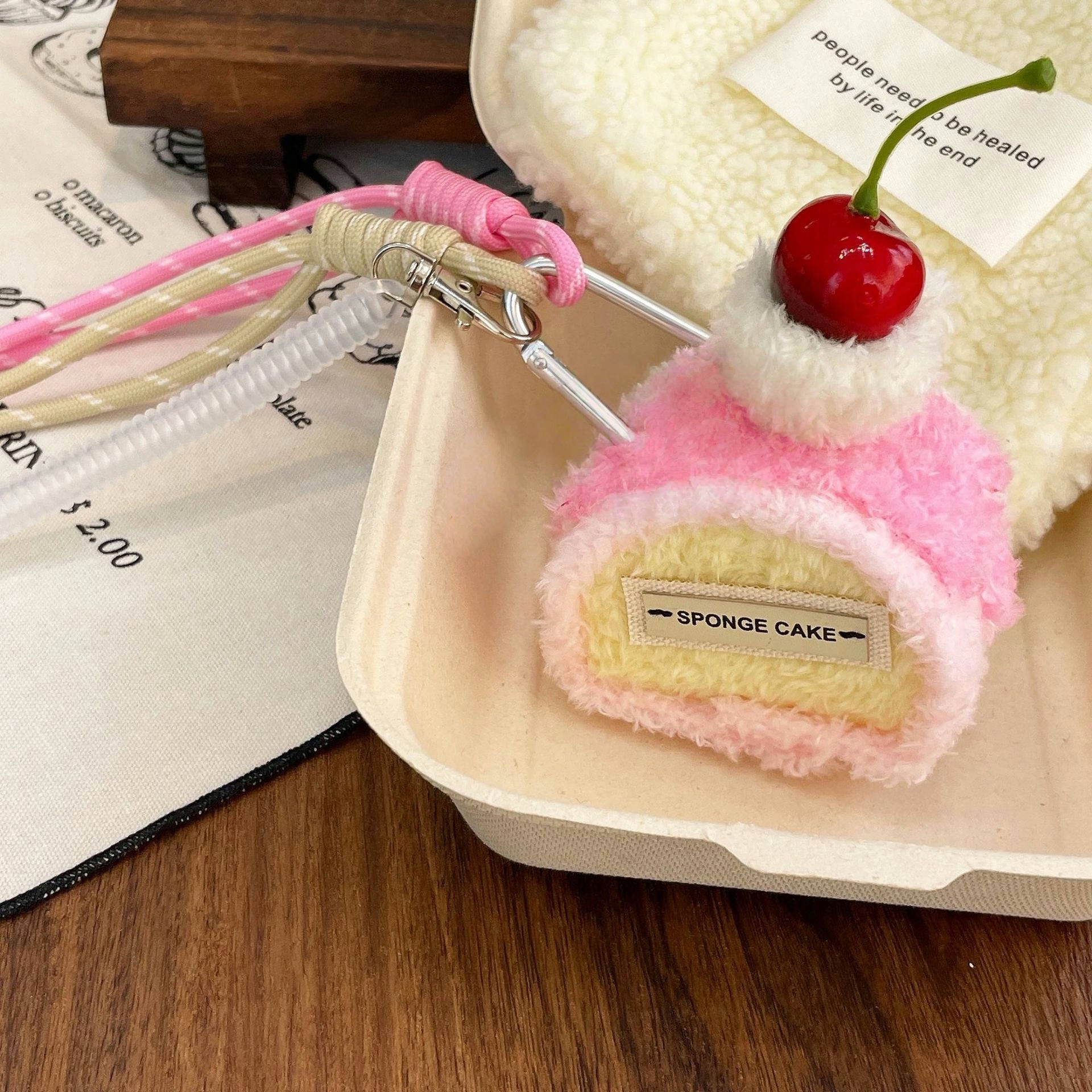Cute Plush Keyring-Cherry Cake