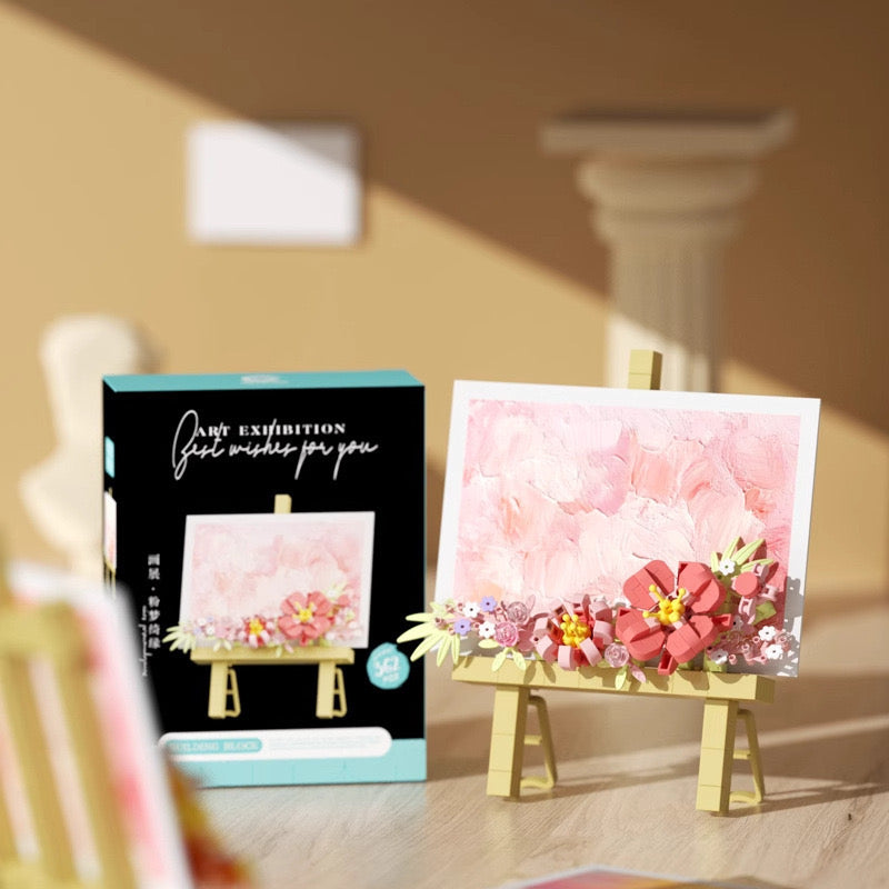 Building Block Easel 362pcs-Pink