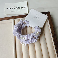 Pearl Macaron Scrunchie Pack-Purple