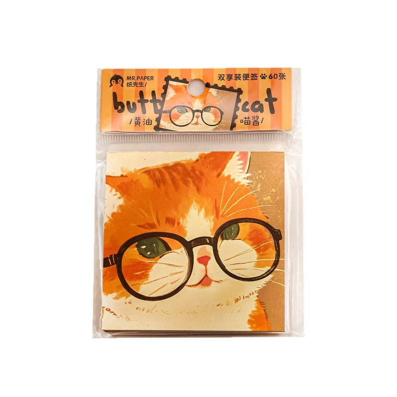 Mr. Paper Cute Cat Note Pads – 60 Sheets Orange